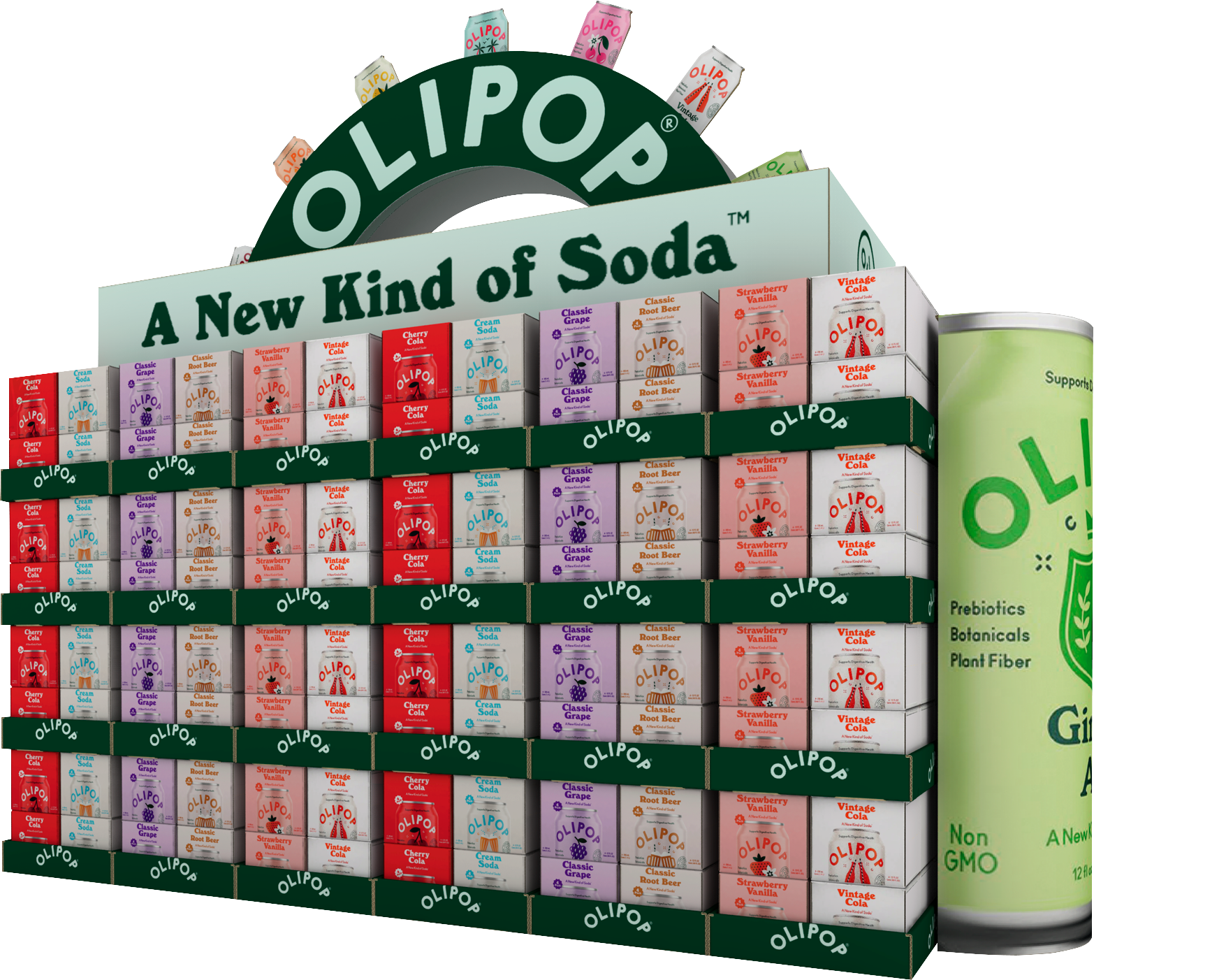Olipop pallet display